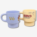 KIT CANECAS EMPILHAVEIS BORDADO DE VÓ