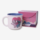 CANECA TOM 350ML STITCH E ANGEL NAMORADOS