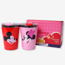 KIT COPO VIAGEM SNAP 300ML MICKEY E MINNIE NAMORADOS