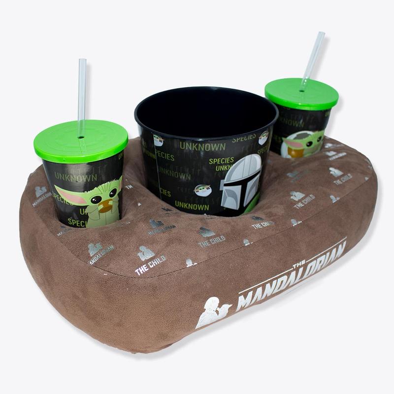 KIT ALMOFADA PIPOCA FIBRA SUEDE THE MANDALORIAN