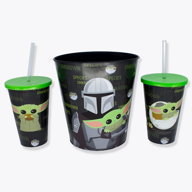 KIT ALMOFADA PIPOCA FIBRA SUEDE THE MANDALORIAN