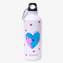 GARRAFA DE ALUMINIO 500ML C/MOSQUETAO STITCH E ANGEL NAMORADOS