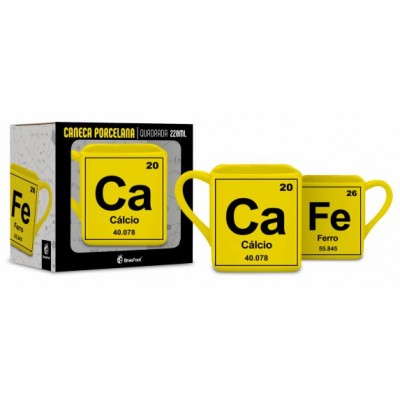 CANECA PORCELANA QUADRADA TEMAS - TABELA PERIÓDICA
