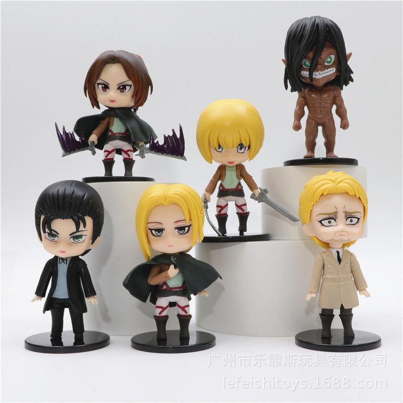 ⚔️ Figuras Attack on Titan  – Eren, Mikasa e Levi | Figuras Anime Colecionáveis