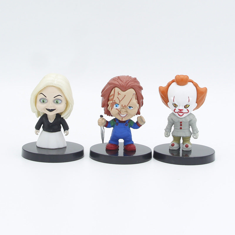 🎃 Figuras de Horror PVC – Jason, Freddy e Palhaço | Presente Halloween