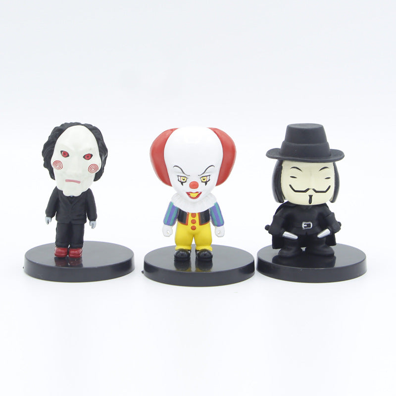 🎃 Figuras de Horror PVC – Jason, Freddy e Palhaço | Presente Halloween