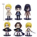 ⚔️ Figuras Attack on Titan  – Eren, Mikasa e Levi | Figuras Anime Colecionáveis