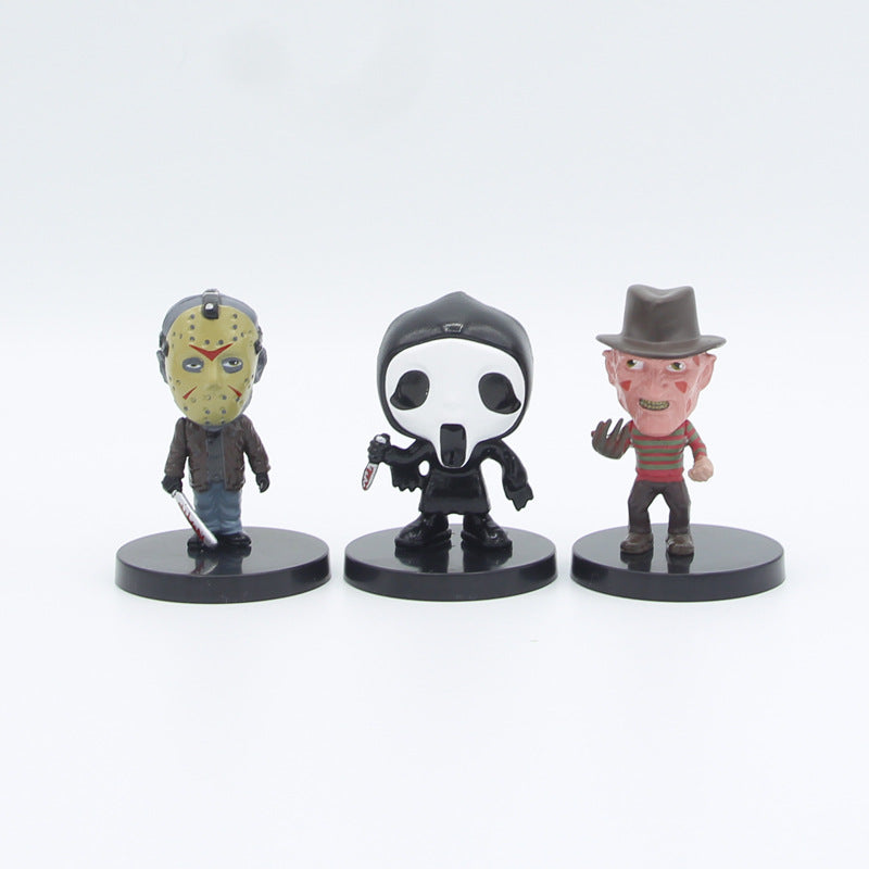 🎃 Figuras de Horror PVC – Jason, Freddy e Palhaço | Presente Halloween