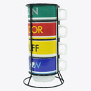 Torre 4 Canecas Casas Hogwarts Harry Potter Produto Oficial