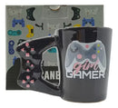 Caneca Zona Criativa Girl Gamer Formato Controle Porcelana 400ml Preto