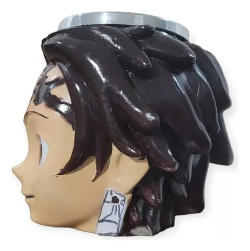 Caneca 3d Tanjiro Demon Slayer Colecionável Geek Presente Marrom Tanjiro