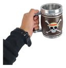 Caneca Chopp Cerveja Inox 3d Anime One Piece Barril Resina