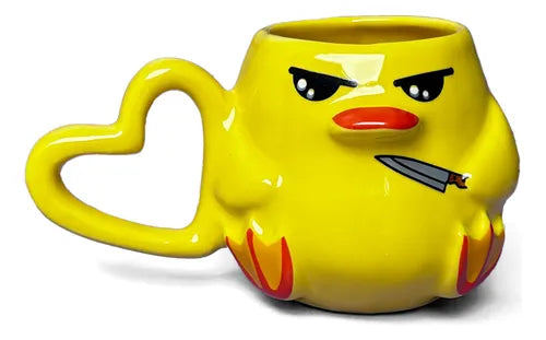 Caneca 3D Psicopato 300ml em Cerâmica Presente Criativo Colecionável Enfeite Branco