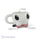 Caneca Vaquinha Moo 250ml 3D em Cerâmica Decoração Presente Criativo