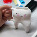 Caneca Dente Sorridente 200ml 3D em Cerâmica Decoração Presente Para Dentistas Criativo Artesanal