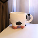 Caneca Vaquinha Moo 250ml 3D em Cerâmica Decoração Presente Criativo