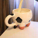 Caneca Vaquinha Moo 250ml 3D em Cerâmica Decoração Presente Criativo