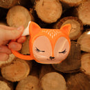 Caneca Raposa 300ml 3D em Cerâmica Artesanal Decoração Presente Criativo