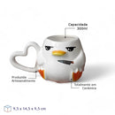 Caneca 3D Psicopato 300ml em Cerâmica Presente Criativo Colecionável Enfeite Branco