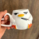 Caneca 3D Psicopato 300ml em Cerâmica Presente Criativo Colecionável Enfeite Branco