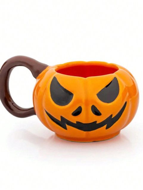 Caneca de Cerâmica 3D de Abóbora Halloween 300 ml