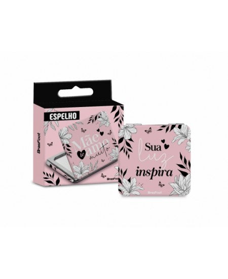 ESPELHO DE BOLSA INDIVIDUAL - MÃE SUA LUZ INSPIRA