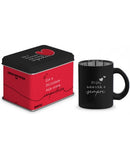 CANECA VIDRO DIAMOND METALIC LATA - HOJE AMANHÃ E SEMPRE